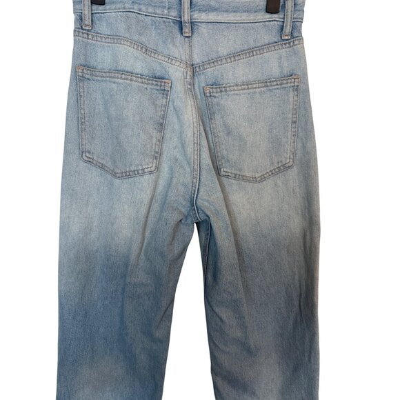 2/$30 ZARA Size 4 Light Blue Denim Jeans Frayed Hem - Picture 8 of 16